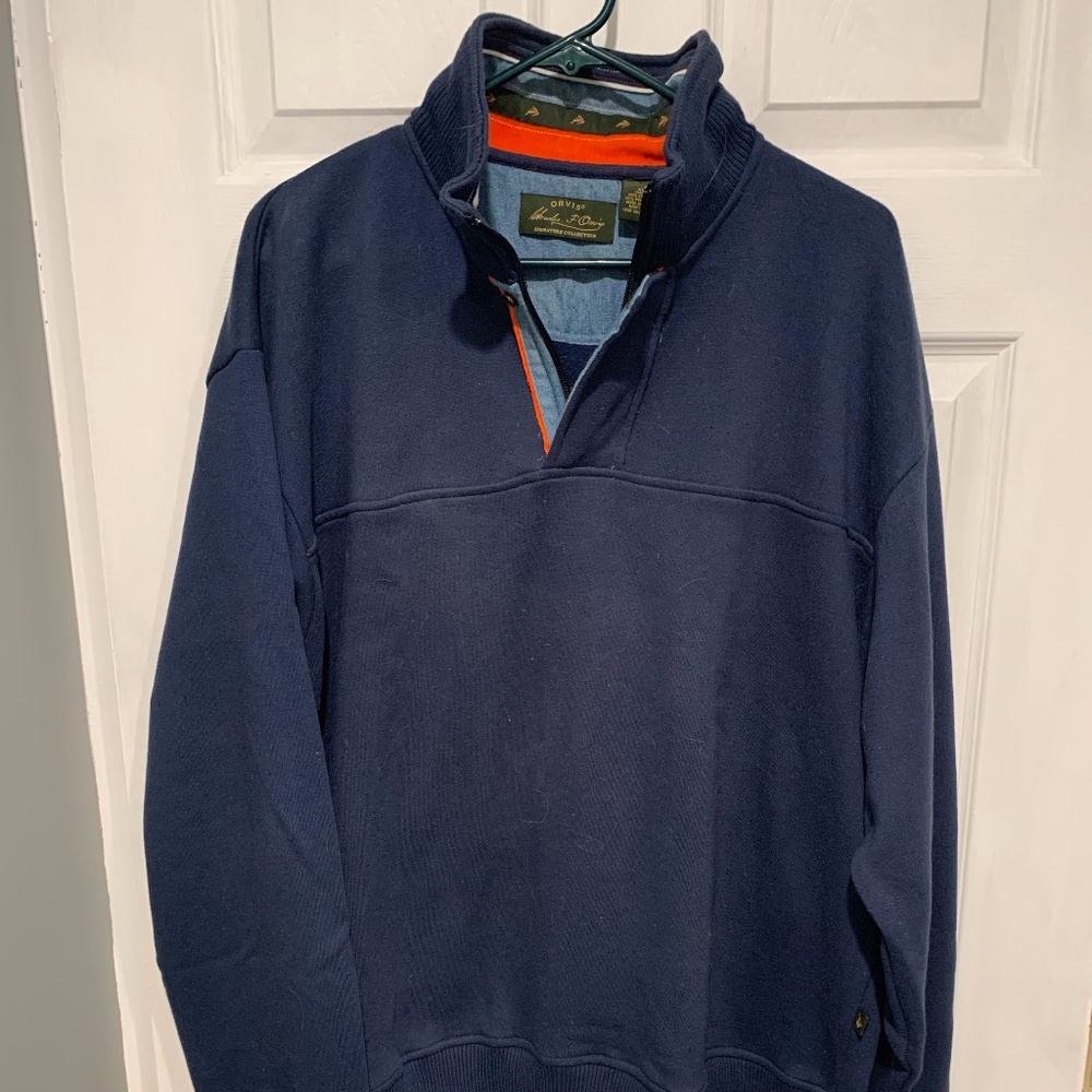 Men's Navy Orvis Sweatshirt